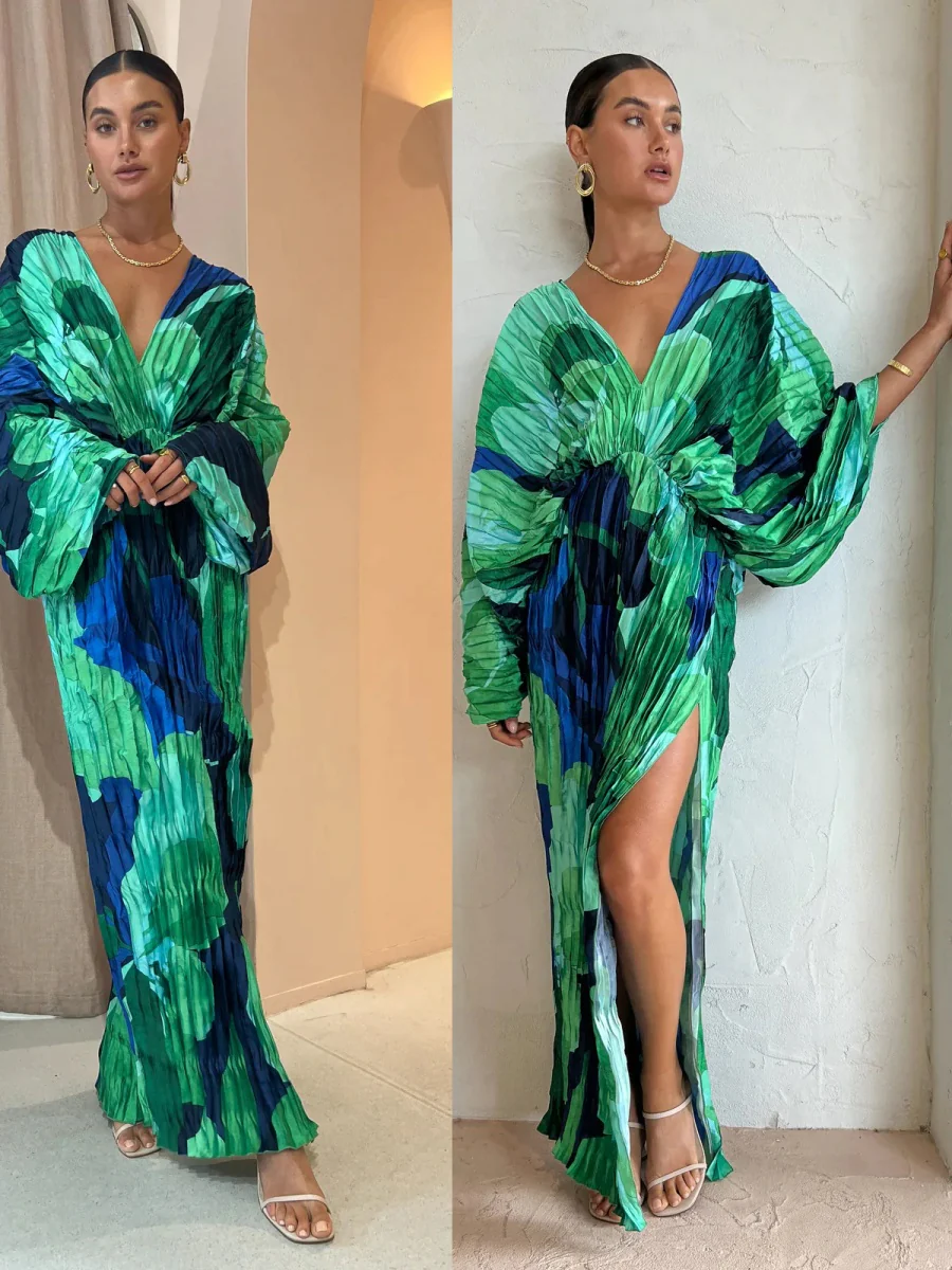 Crimp Printed Reunion Maxi Dresses - Image 2