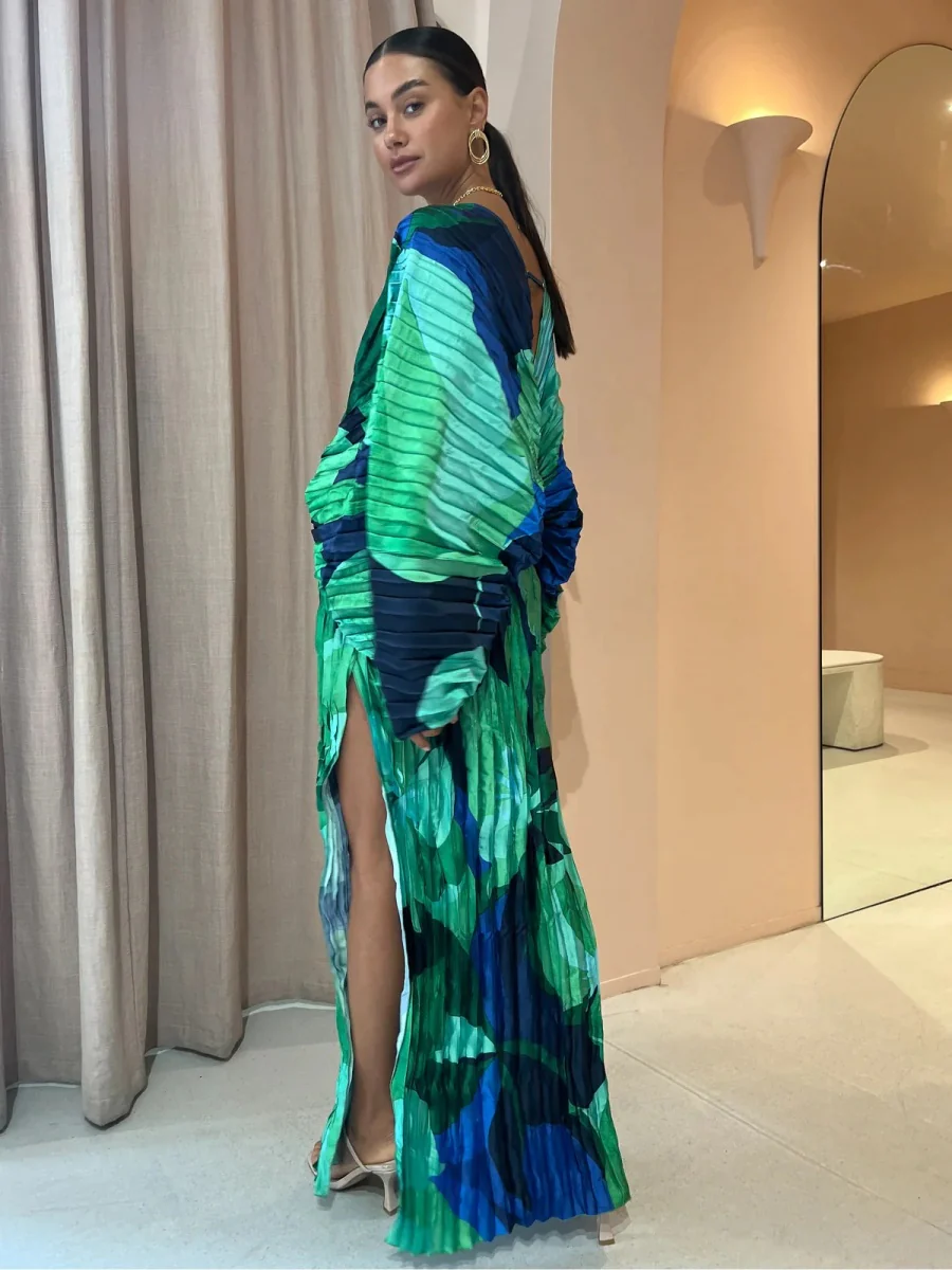 Crimp Printed Reunion Maxi Dresses - Image 5