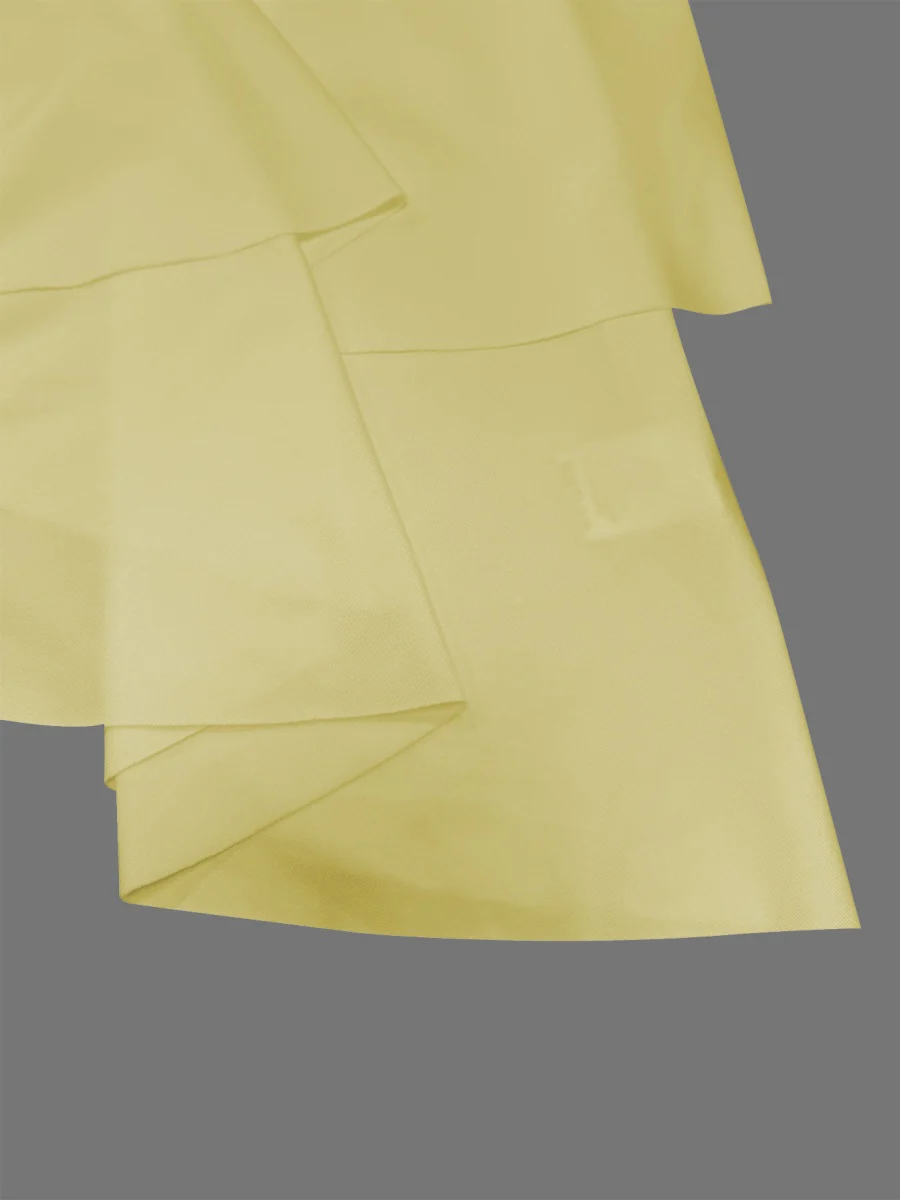 Simple Solid Color Short Dress With Pleats And Multi-layered Ruffles - Image 15