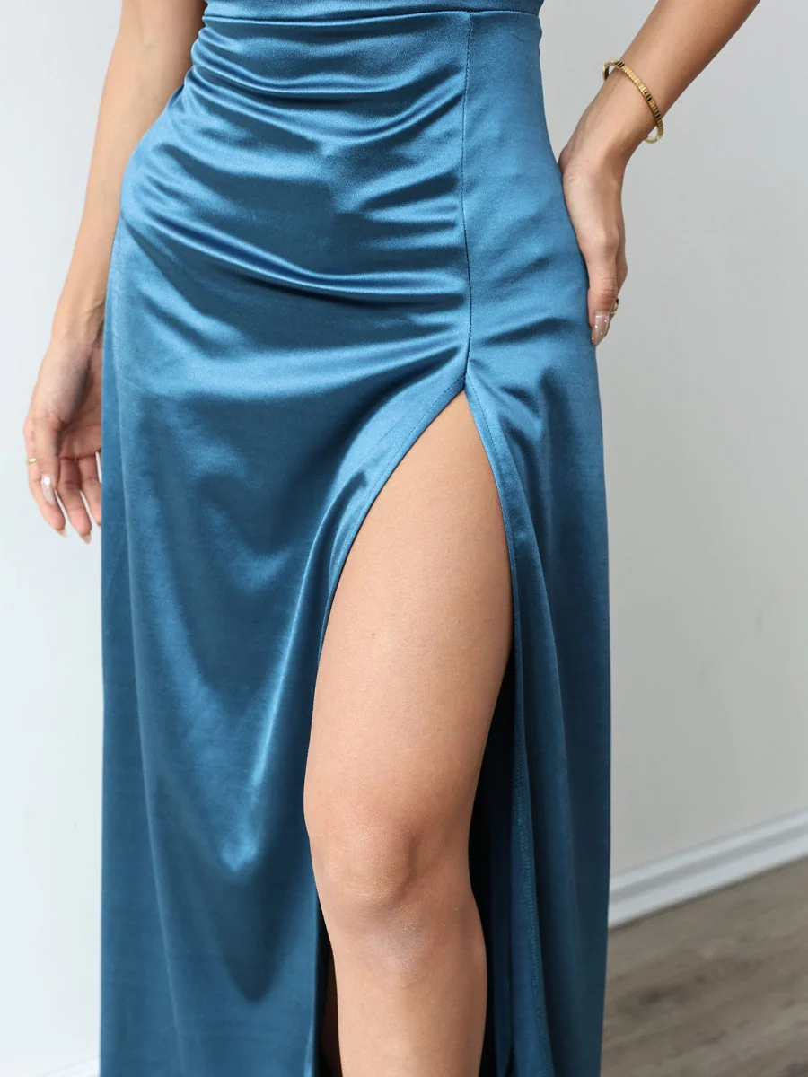Camisoles Satin Slit Maxi Dresses - Image 12