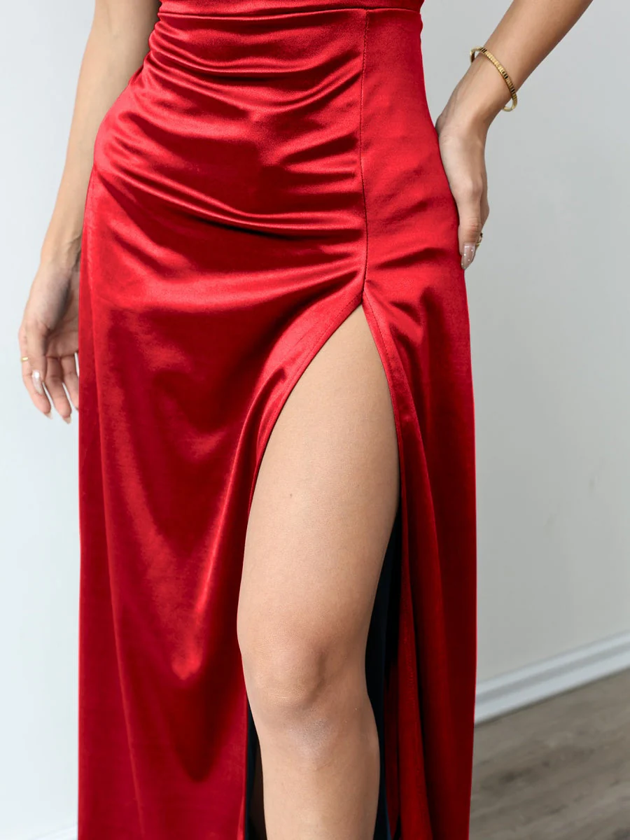 Camisoles Satin Slit Maxi Dresses - Image 20