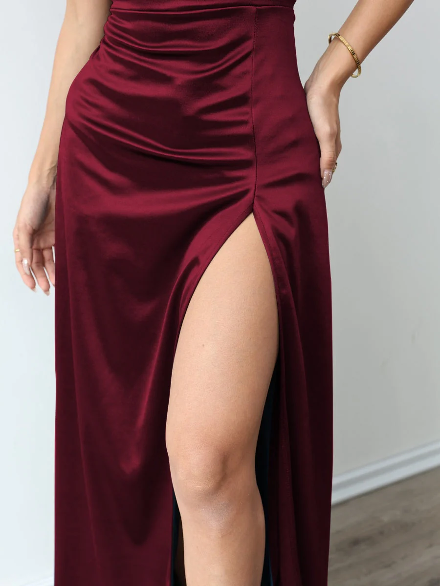 Camisoles Satin Slit Maxi Dresses - Image 43