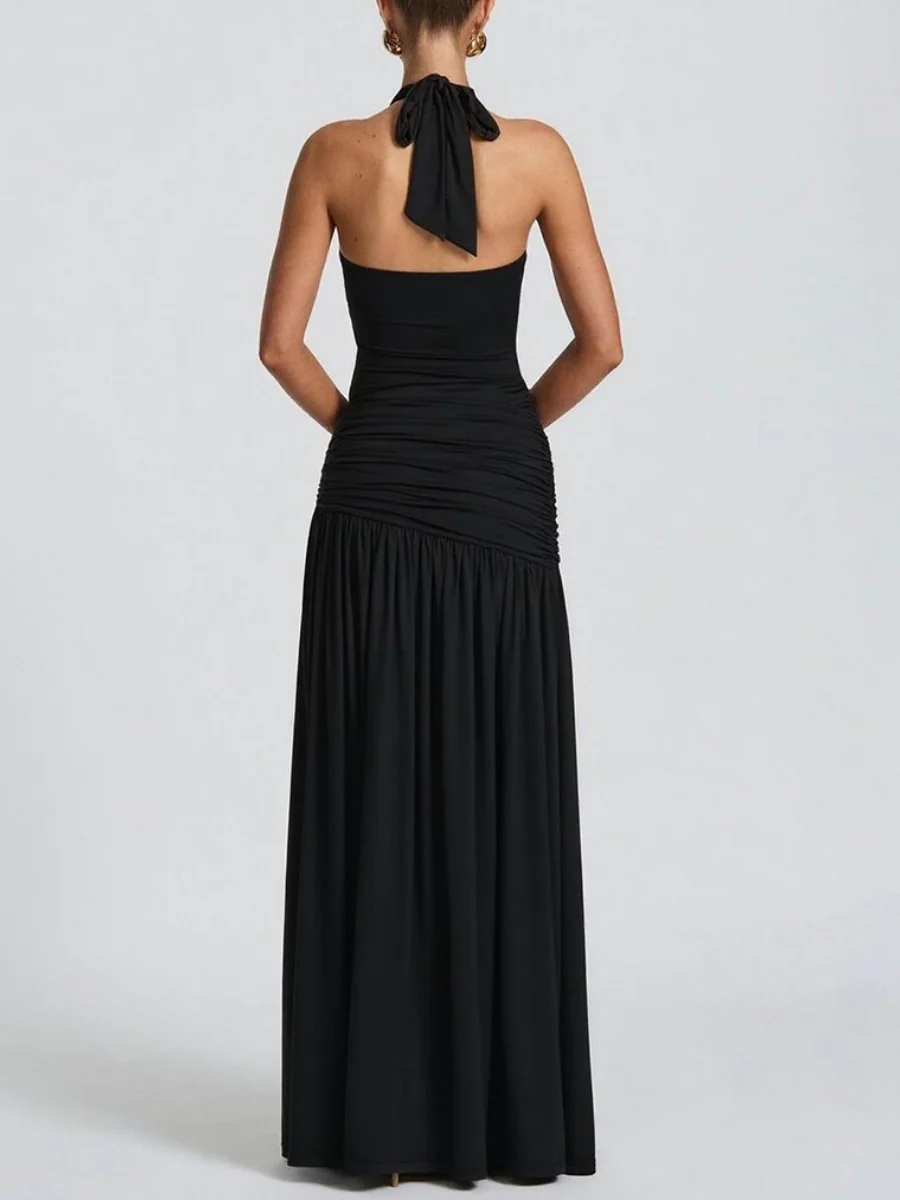 Backless Slits Halter Parties Maxi Dresses - Image 14