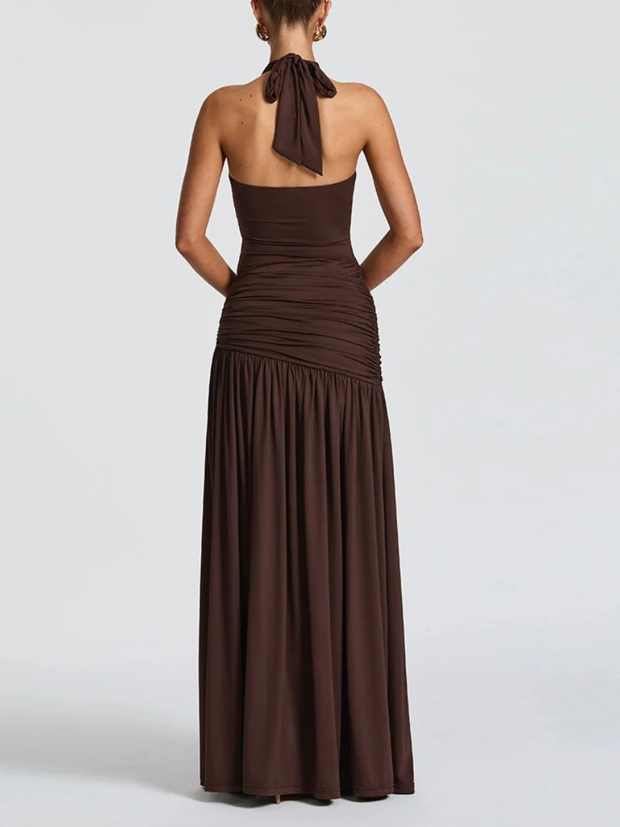 Backless Slits Halter Parties Maxi Dresses - Image 6