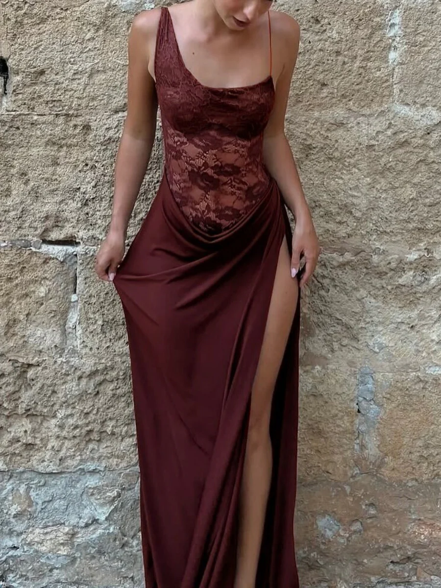 Lace Hip-hugging Parties Maxi Dresses - Image 13