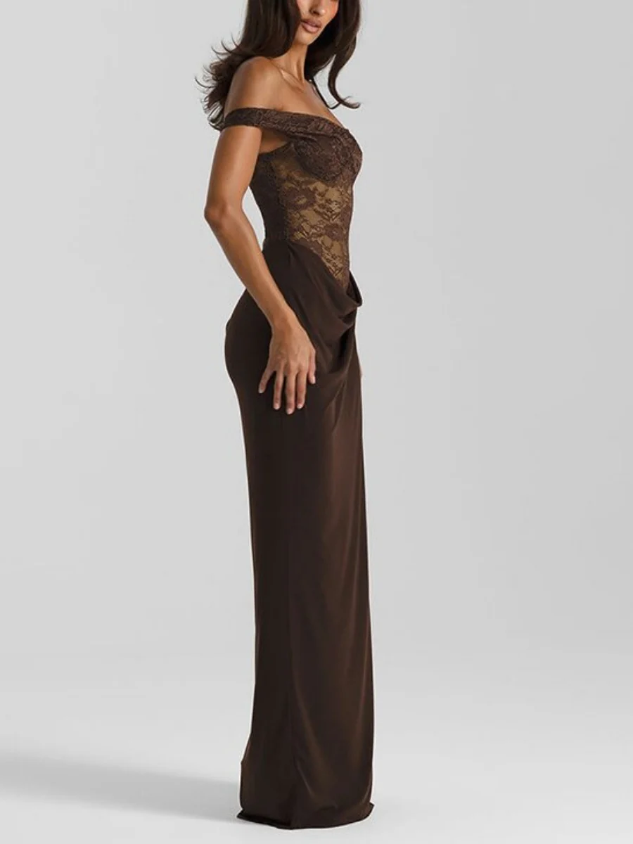 Lace Hip-hugging Parties Maxi Dresses - Image 5