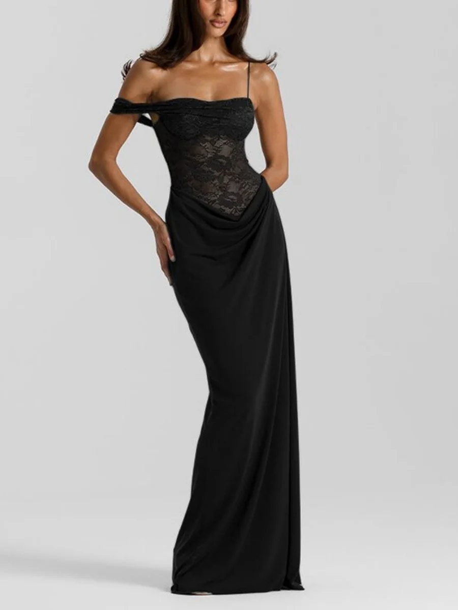 Lace Hip-hugging Parties Maxi Dresses - Image 8