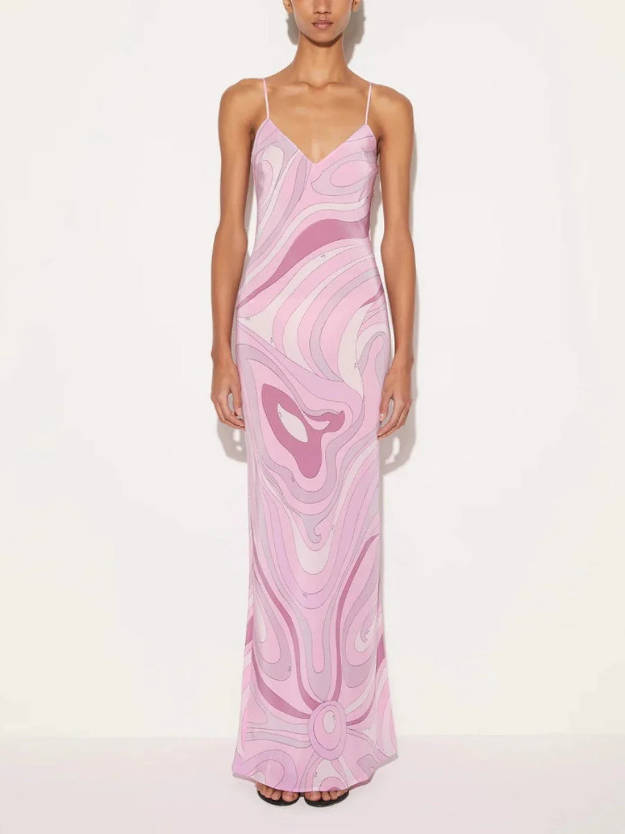 Slit Simplicity Printed Maxi Dresses - Image 5