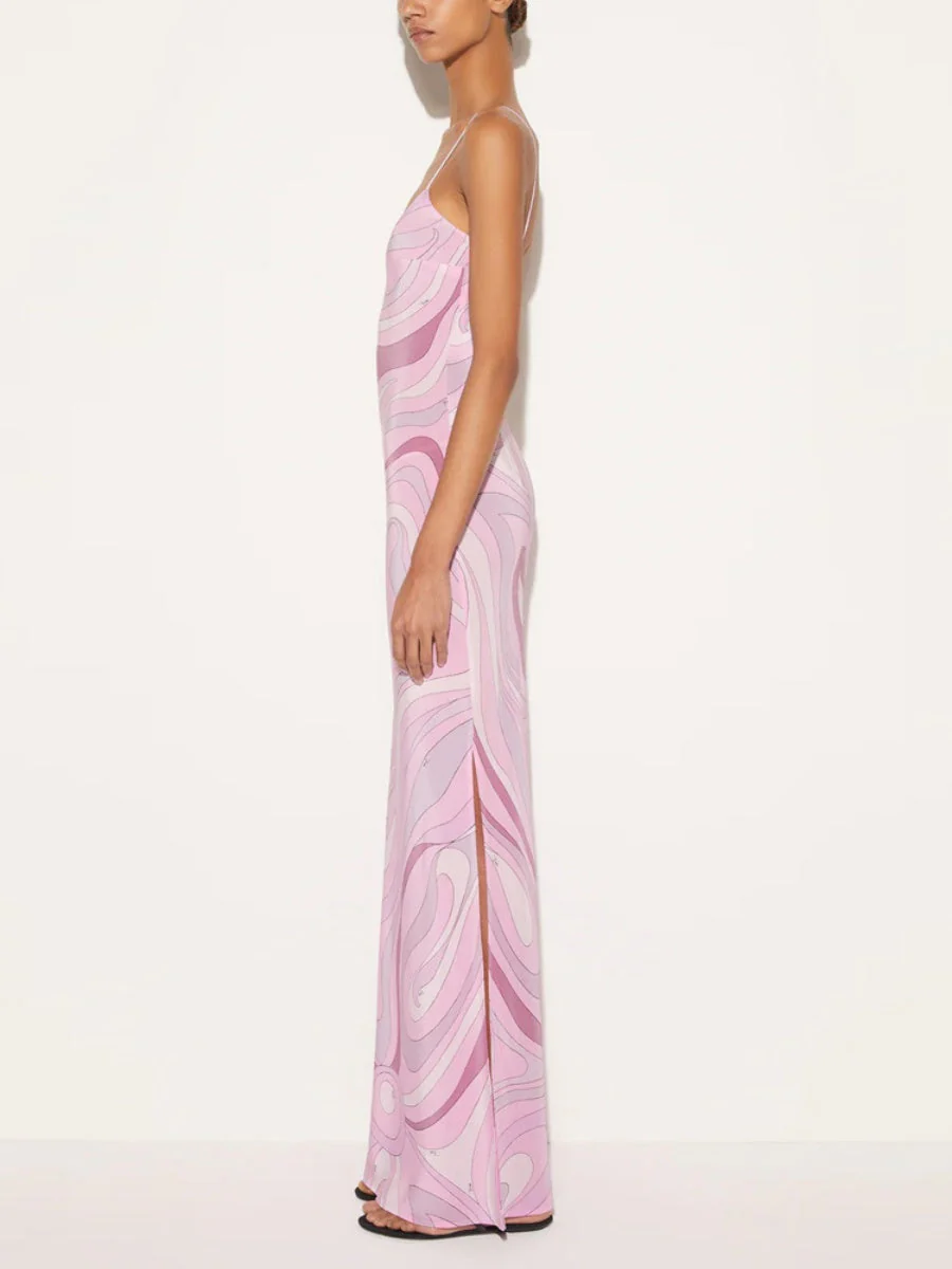 Slit Simplicity Printed Maxi Dresses - Image 6