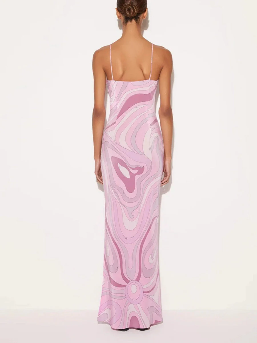 Slit Simplicity Printed Maxi Dresses - Image 7