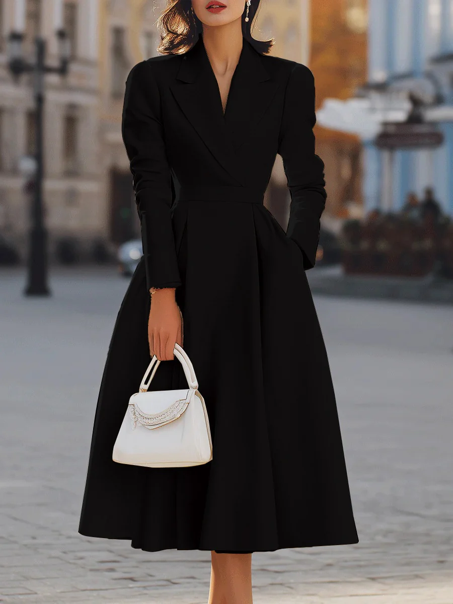 Simplicity A-pendulum Black Waist Maxi Dresses - Image 2