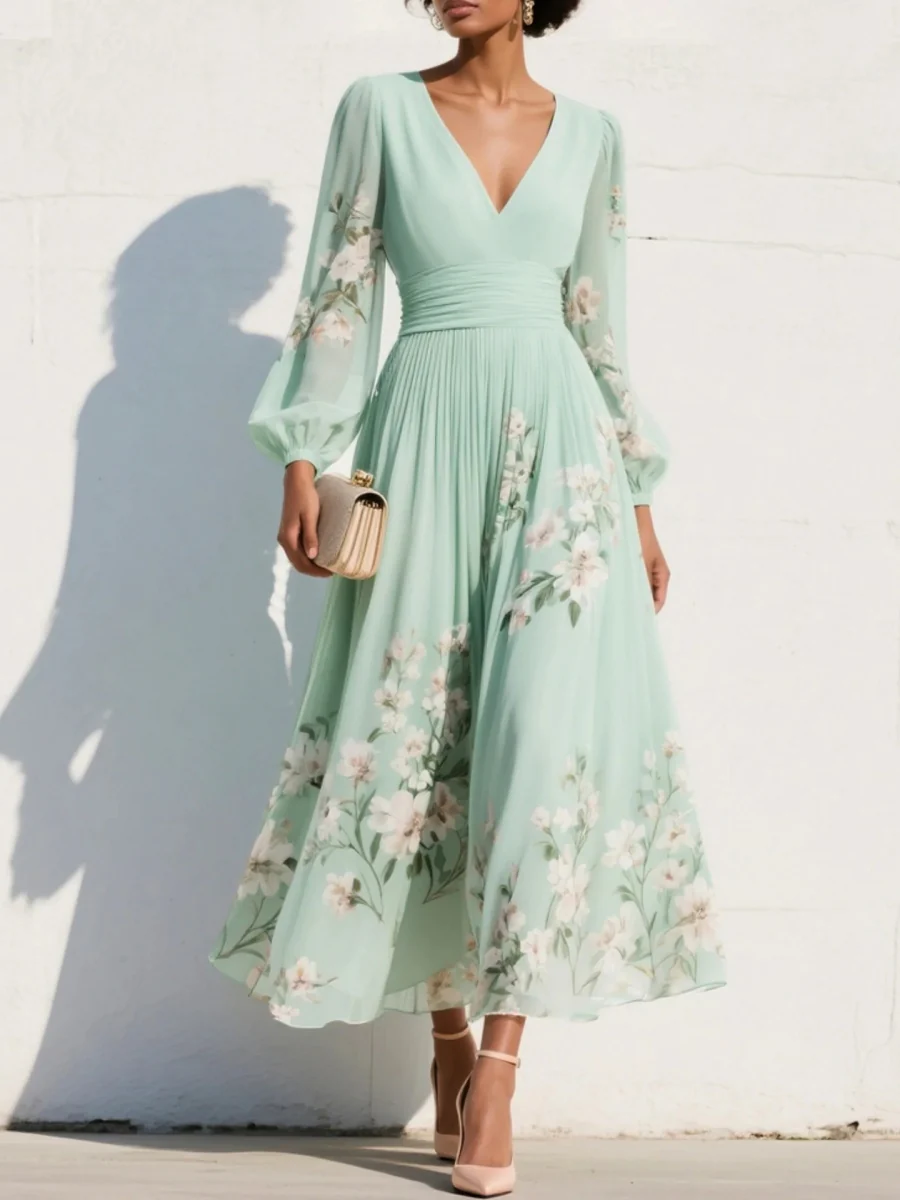 Vacation Formal Dress Printed Maxi Dresses