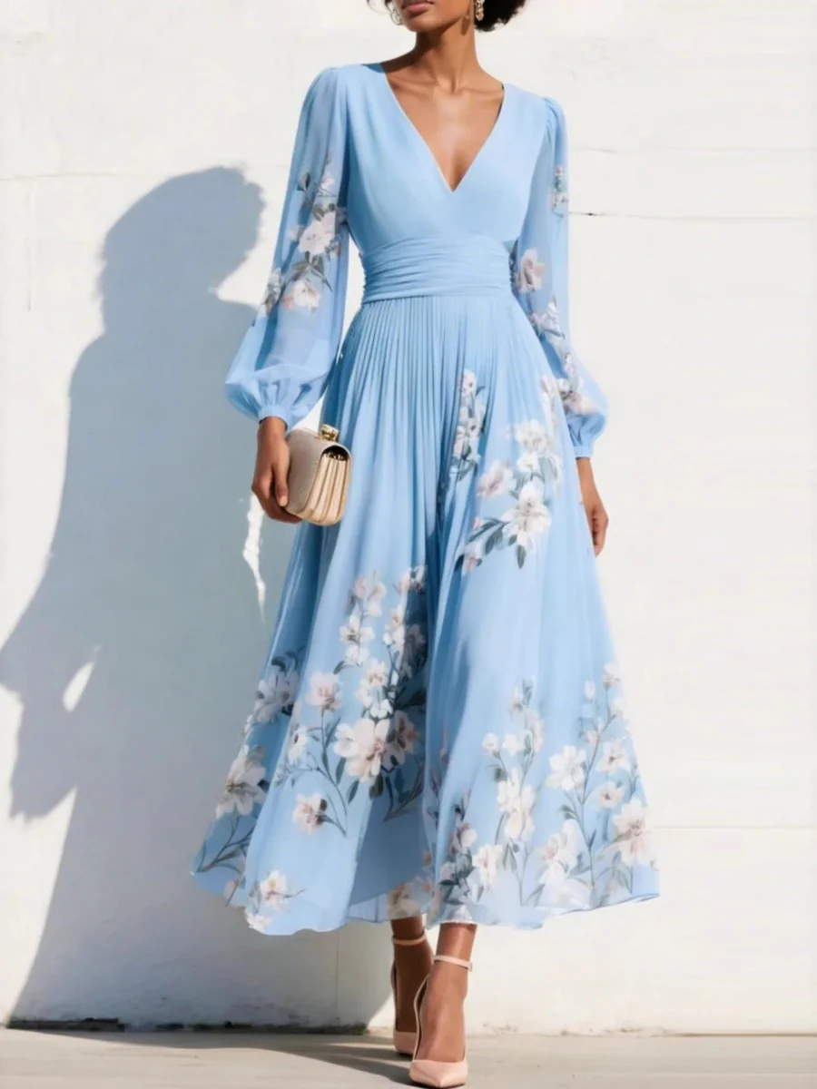 Vacation Formal Dress Printed Maxi Dresses - Image 11