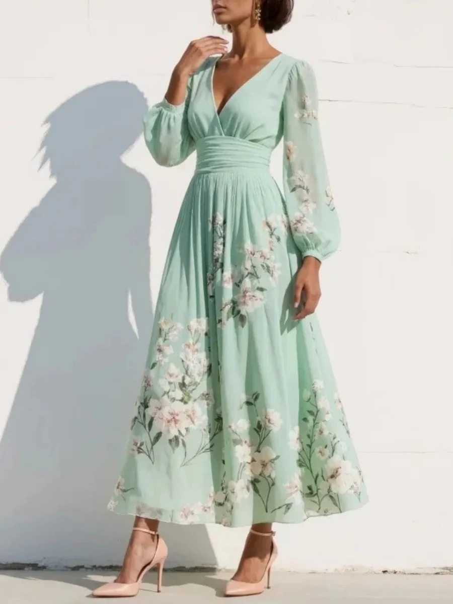 Vacation Formal Dress Printed Maxi Dresses - Image 3