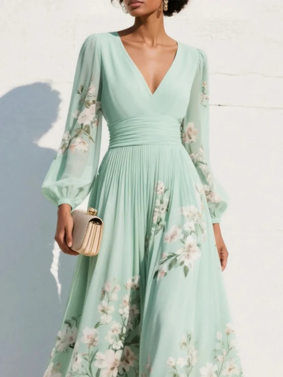 Vacation Formal Dress Printed Maxi Dresses - Image 4