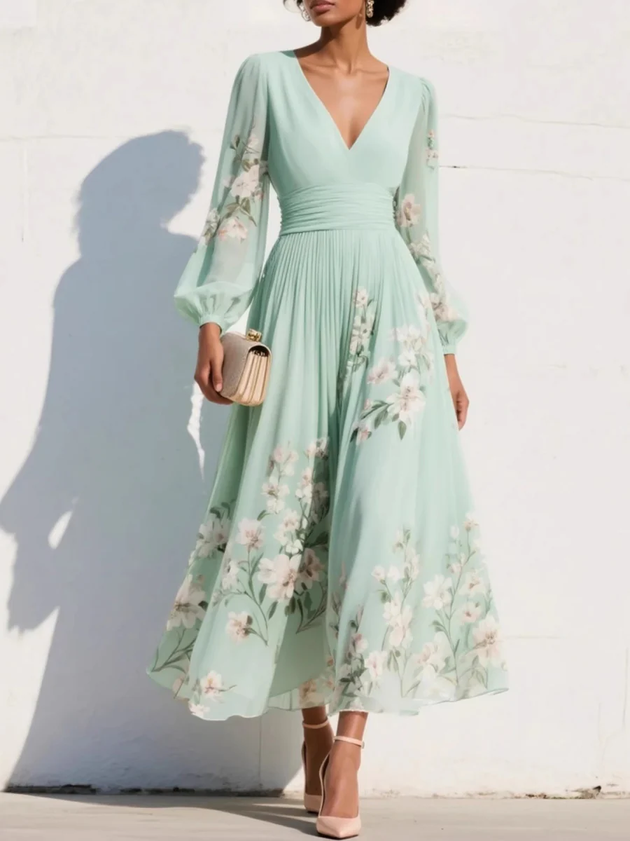 Vacation Formal Dress Printed Maxi Dresses - Image 9