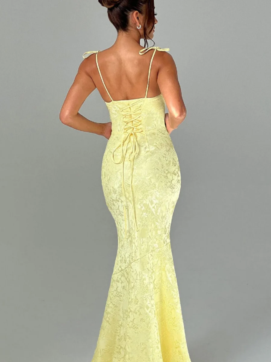 Waist Hip-hugging Fishtail Maxi Dresses - Image 3