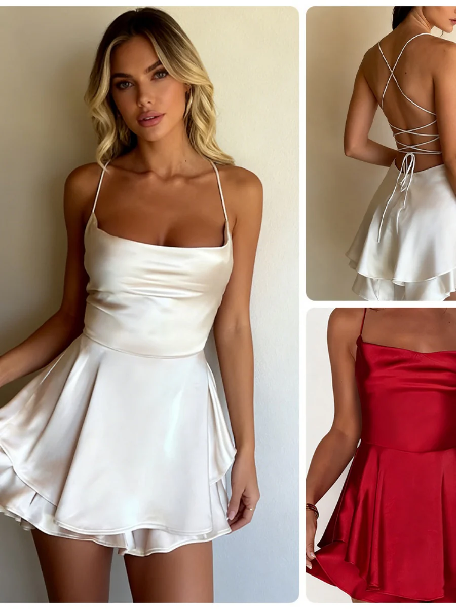 Halter Bandage Mini&Short Dresses - Image 2