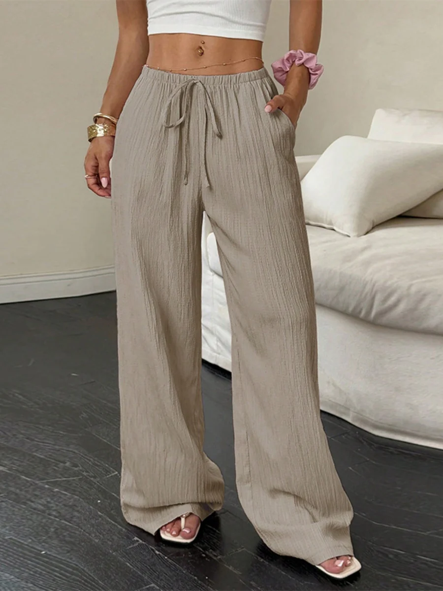 Casual Pleated Belted Trousers