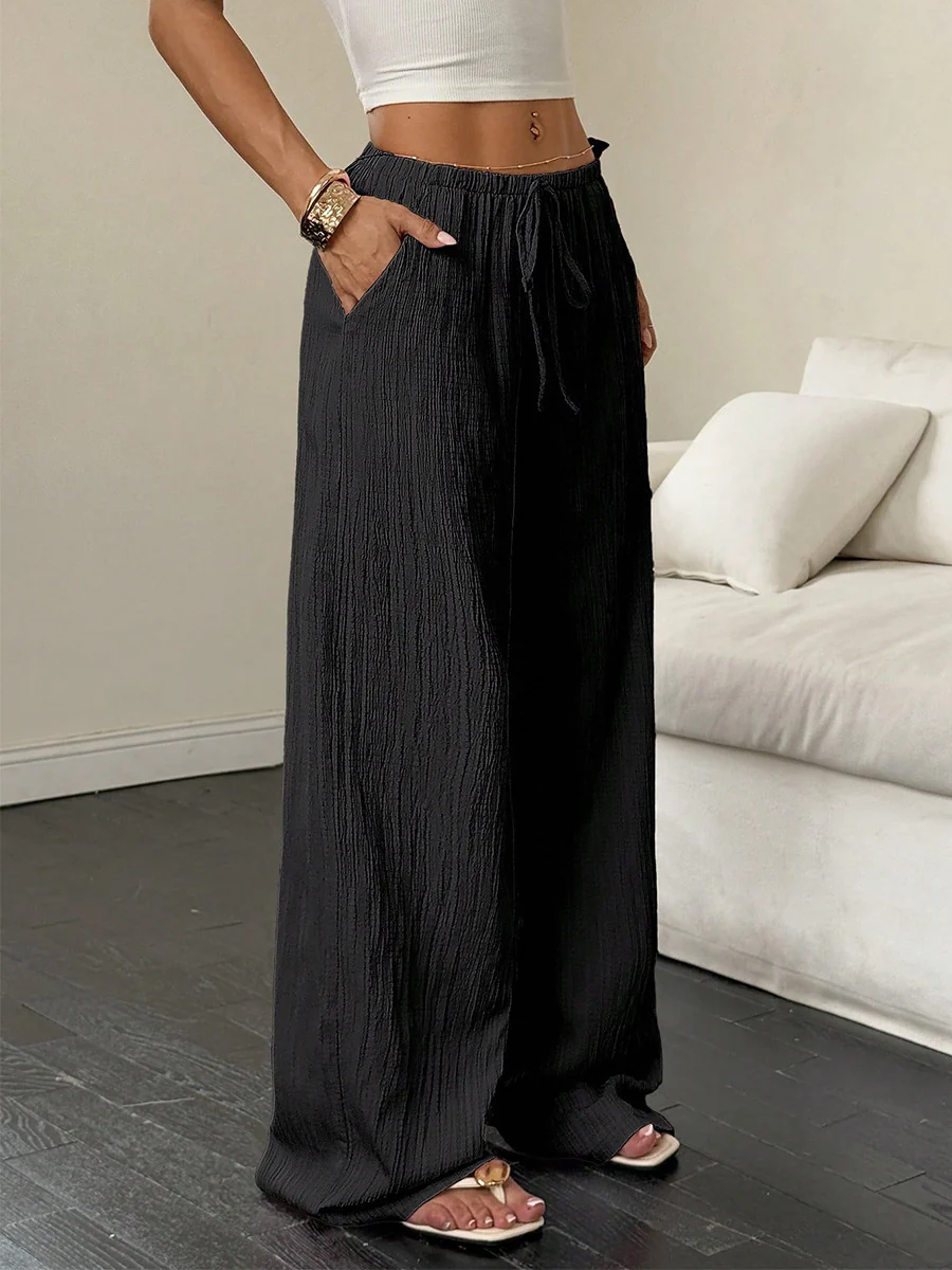Casual Pleated Belted Trousers - Image 11