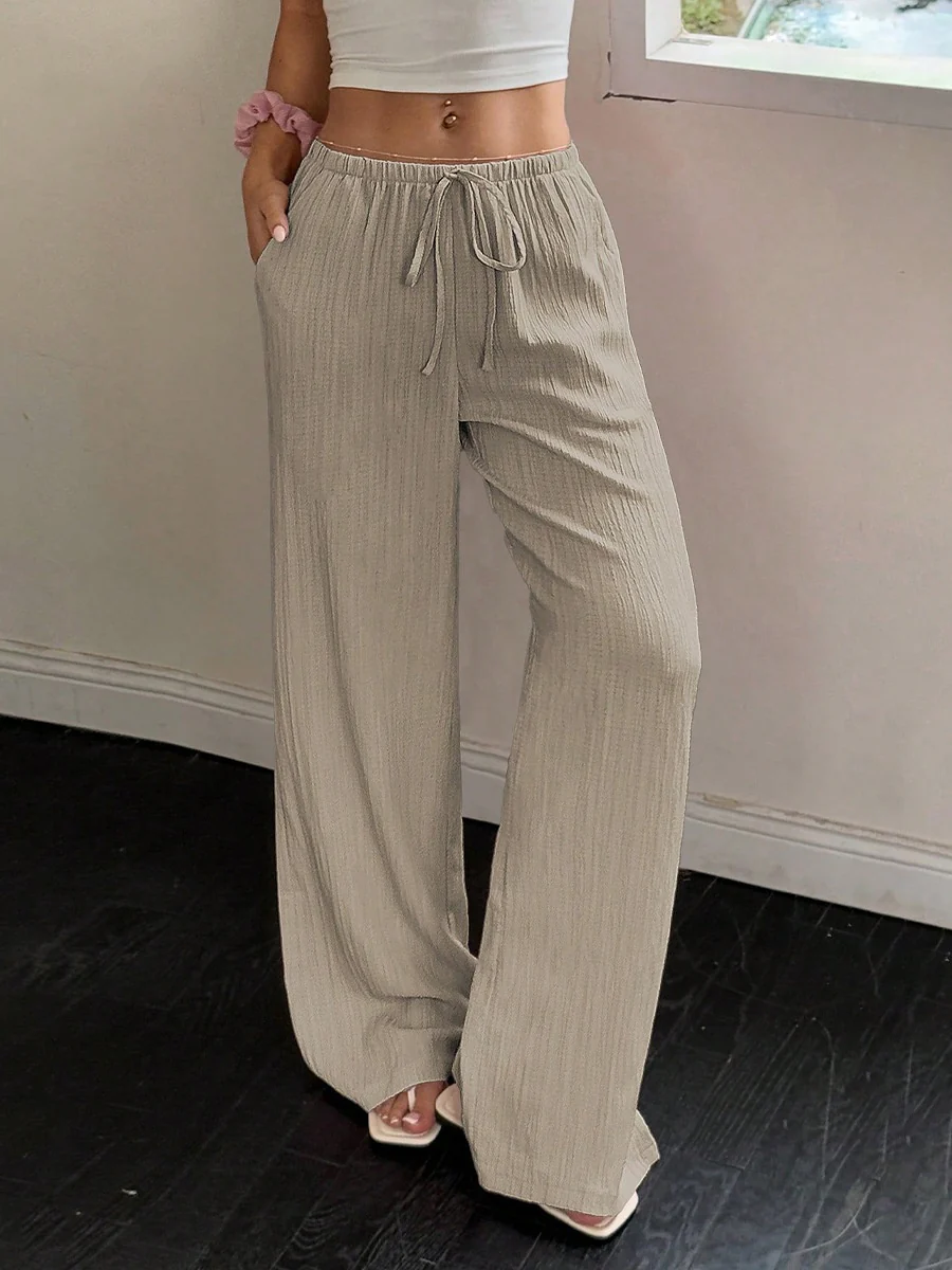 Casual Pleated Belted Trousers - Image 3
