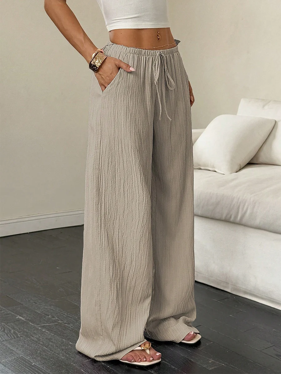 Casual Pleated Belted Trousers - Image 5