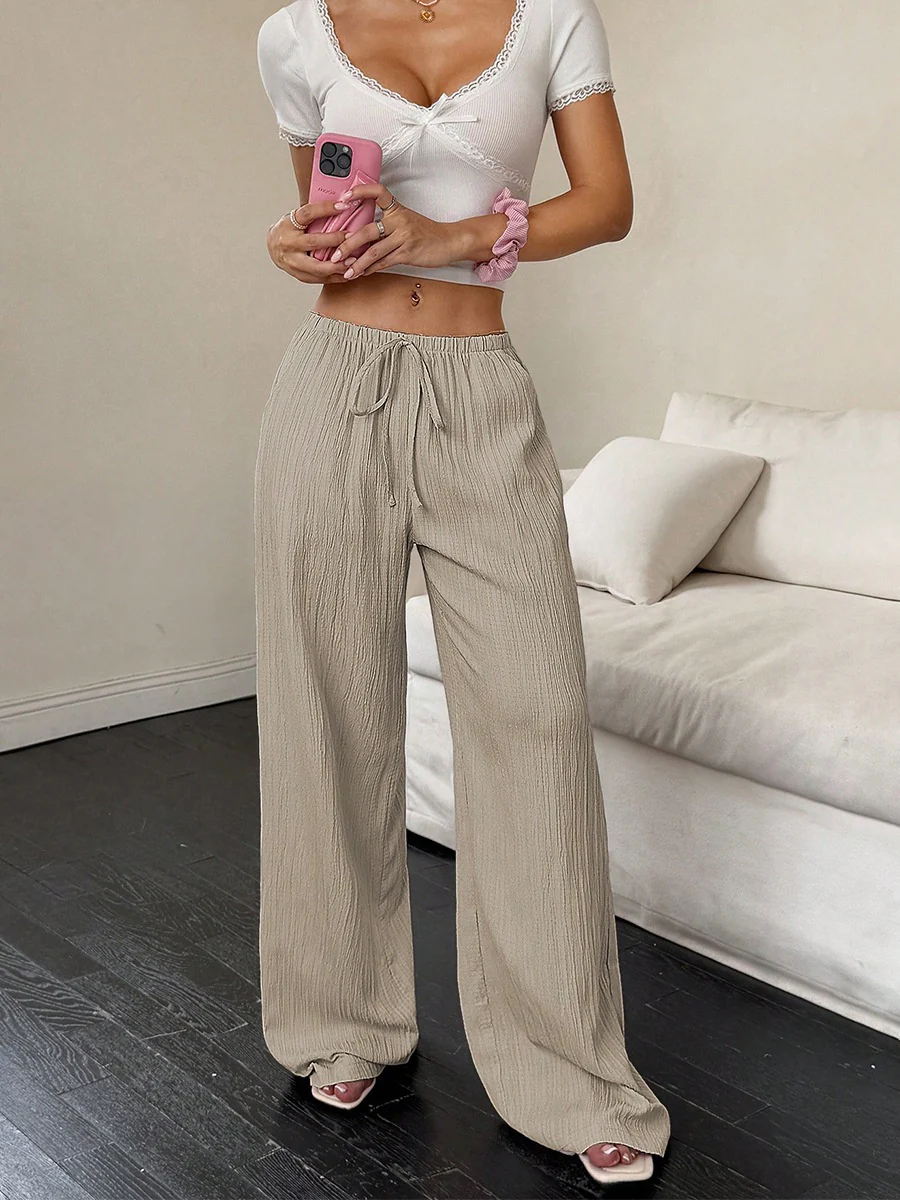 Casual Pleated Belted Trousers - Image 6