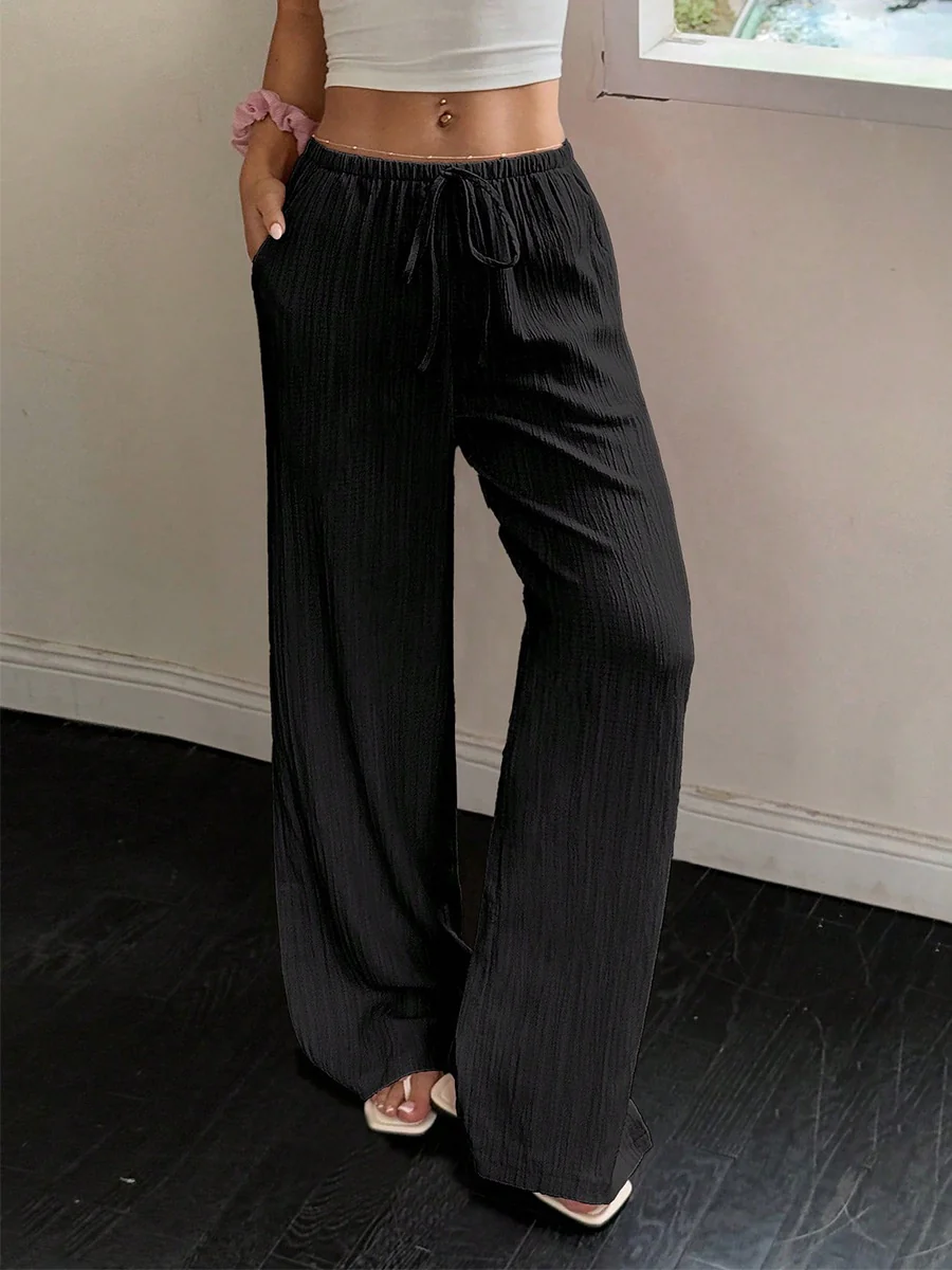 Casual Pleated Belted Trousers - Image 9