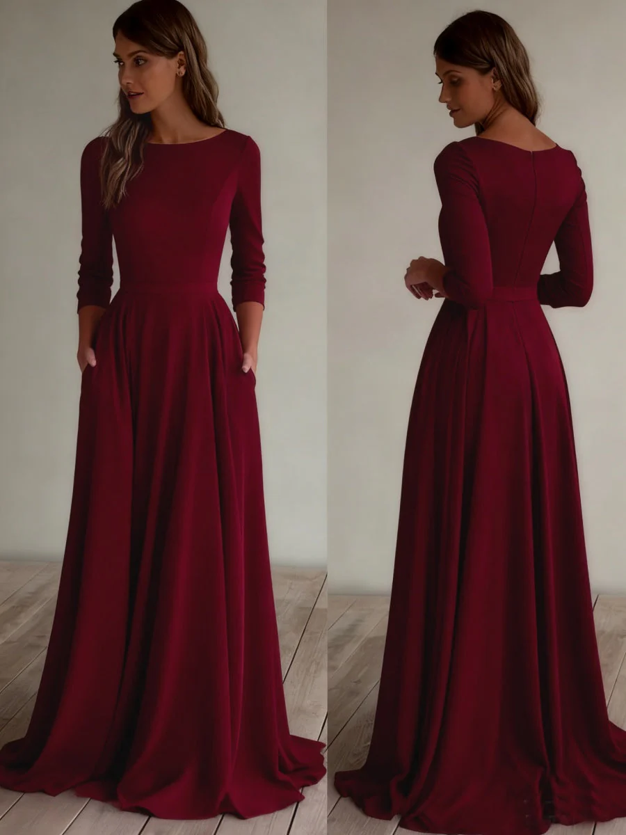 Simplicity Long Sleeve Parties Maxi Dresses - Image 15