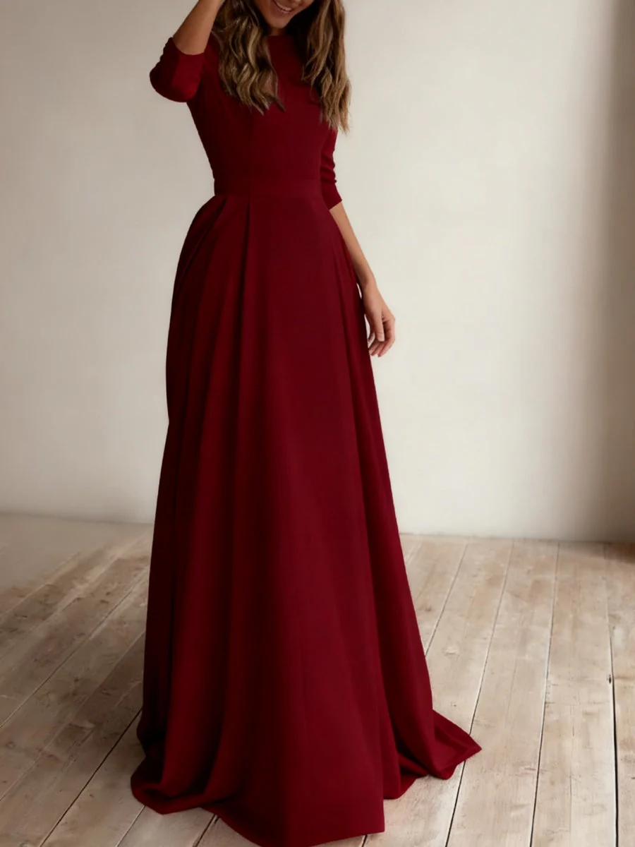 Simplicity Long Sleeve Parties Maxi Dresses - Image 17