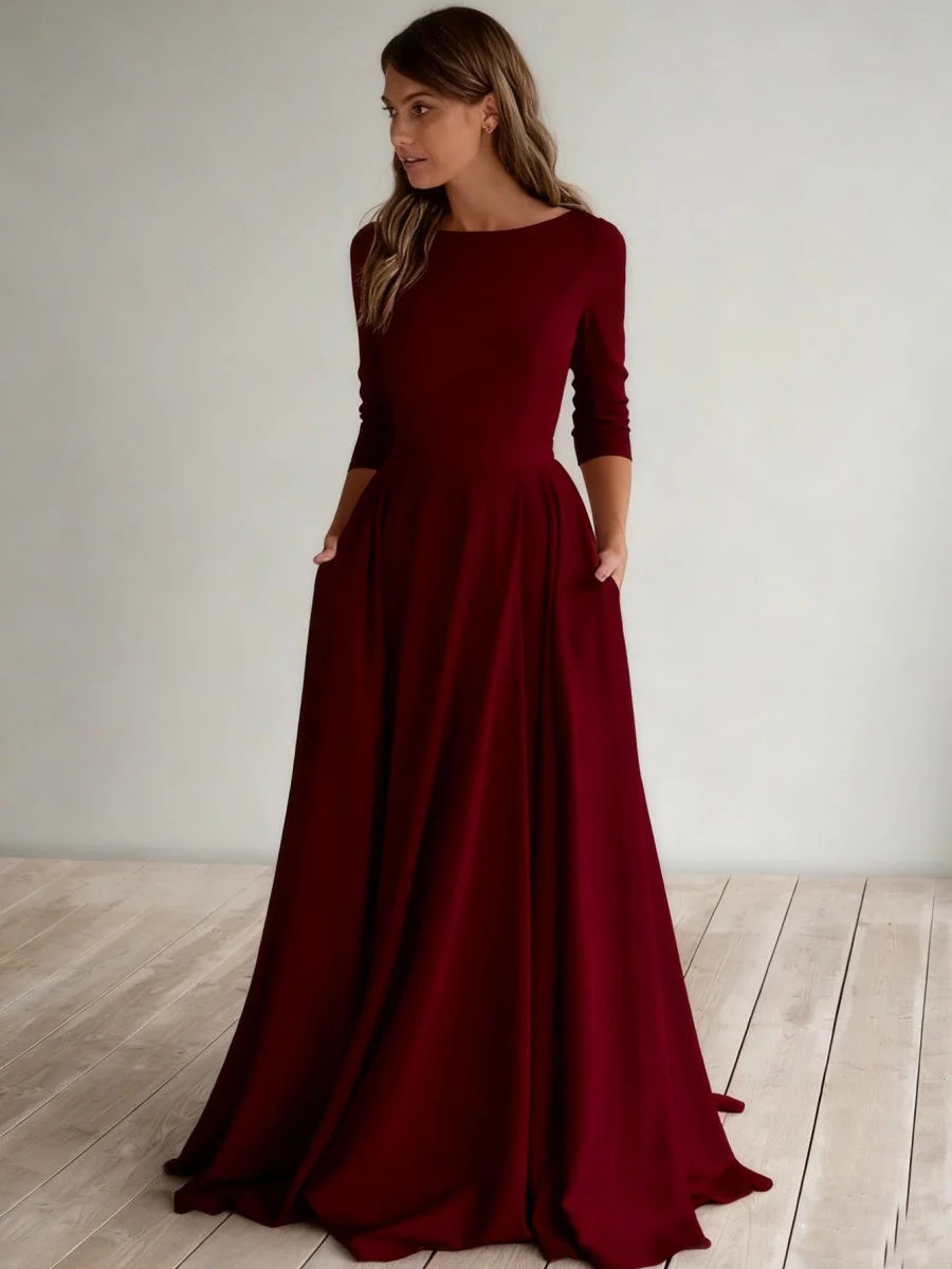 Simplicity Long Sleeve Parties Maxi Dresses - Image 18