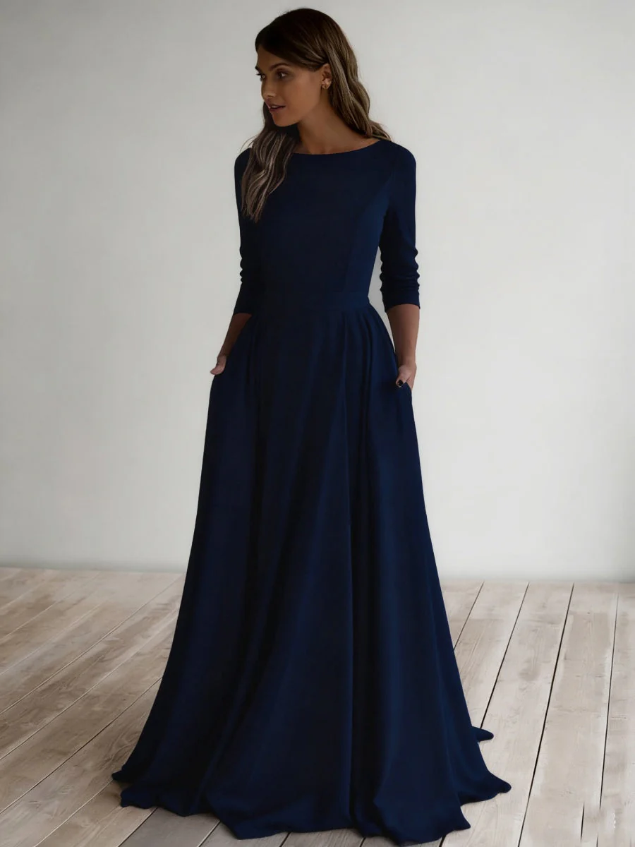 Simplicity Long Sleeve Parties Maxi Dresses - Image 27