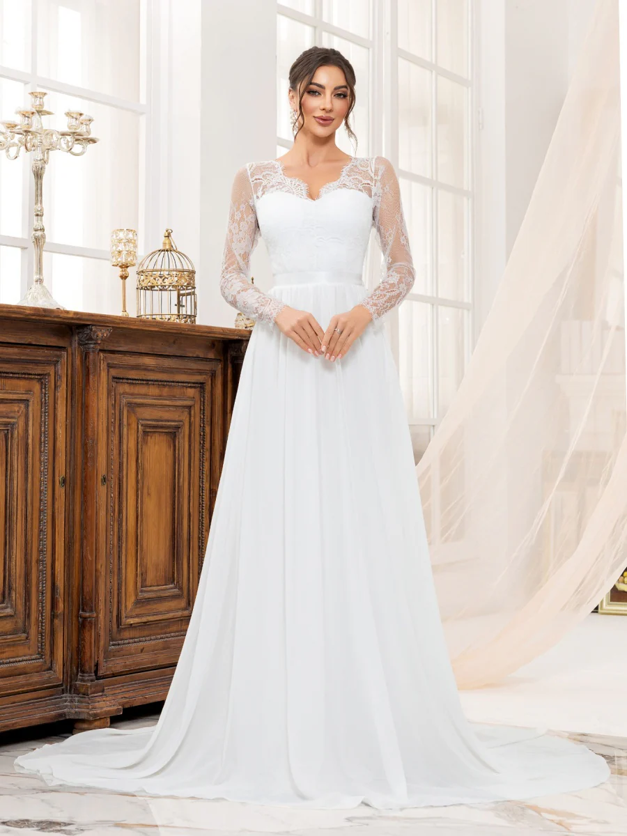Lace Wedding Dress Formal Dress Maxi Dresses - Image 3