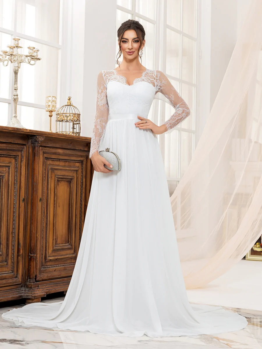 Lace Wedding Dress Formal Dress Maxi Dresses - Image 4