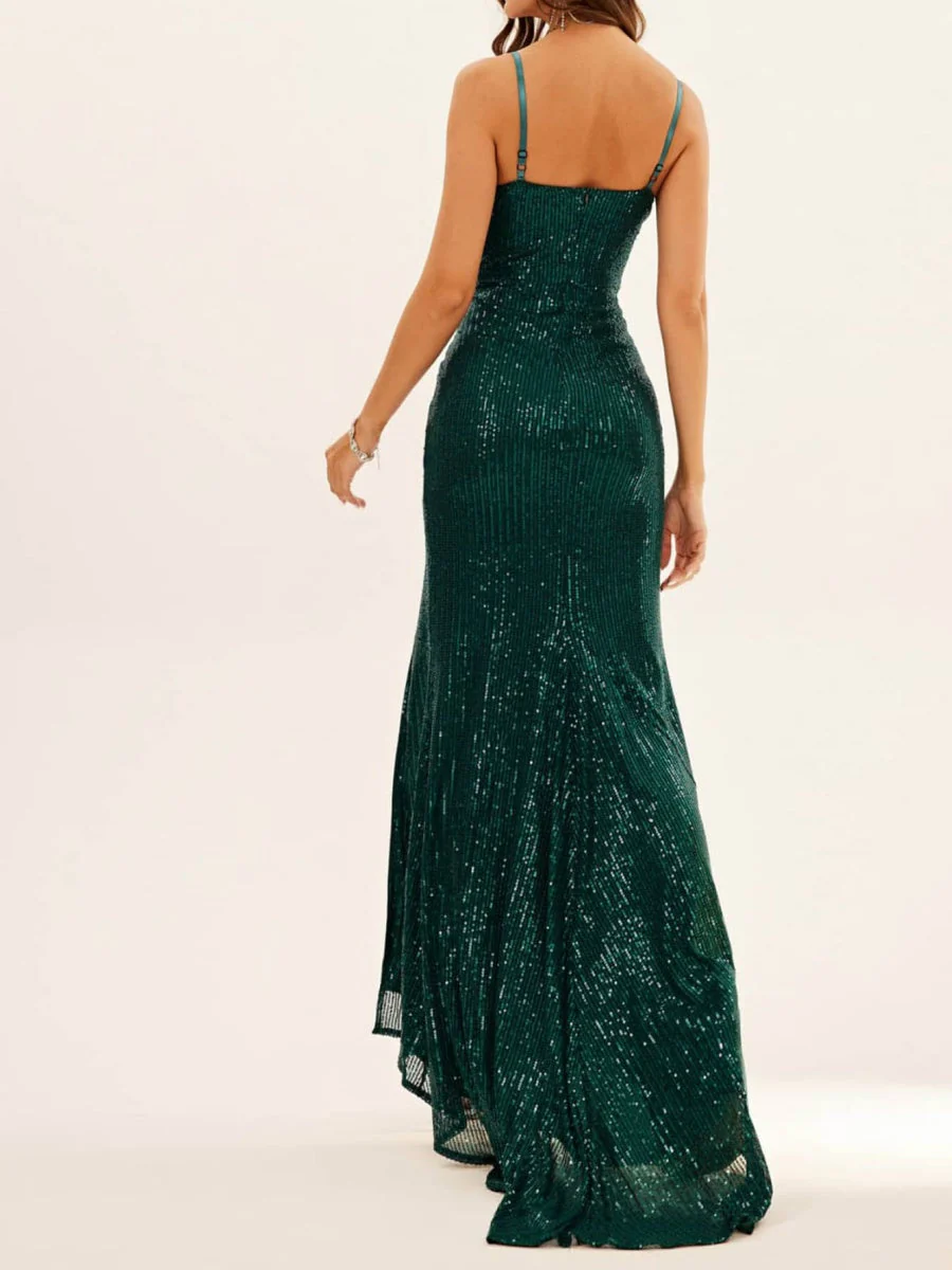 Sequins Slit Maxi Dresses - Image 5