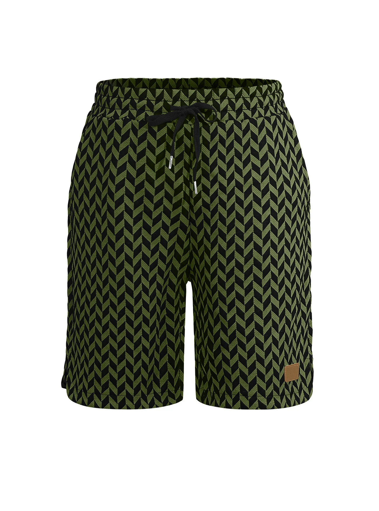 Herringbone Pattern Breathable Stretch Five Points Shorts - Image 11