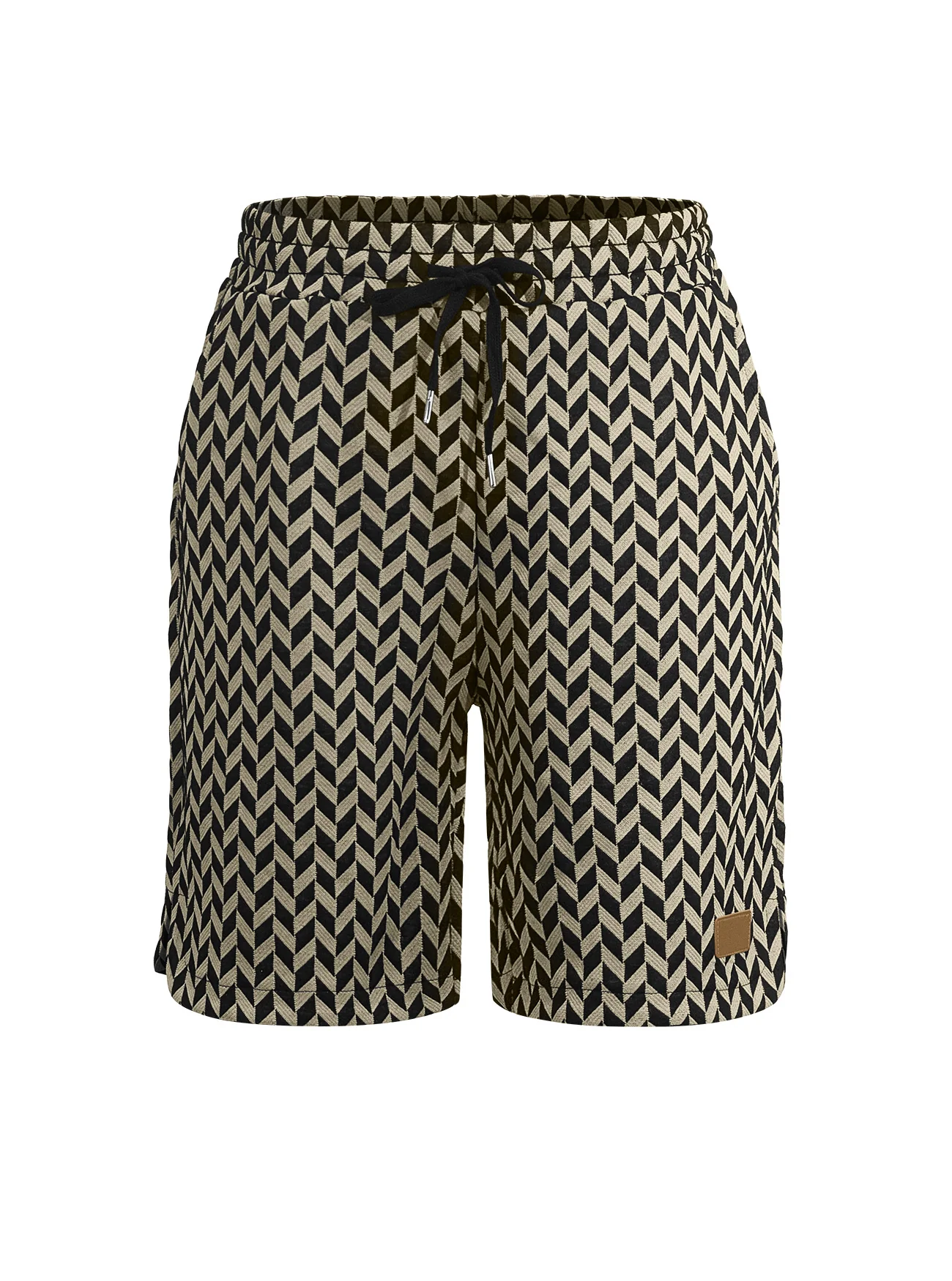 Herringbone Pattern Breathable Stretch Five Points Shorts - Image 12