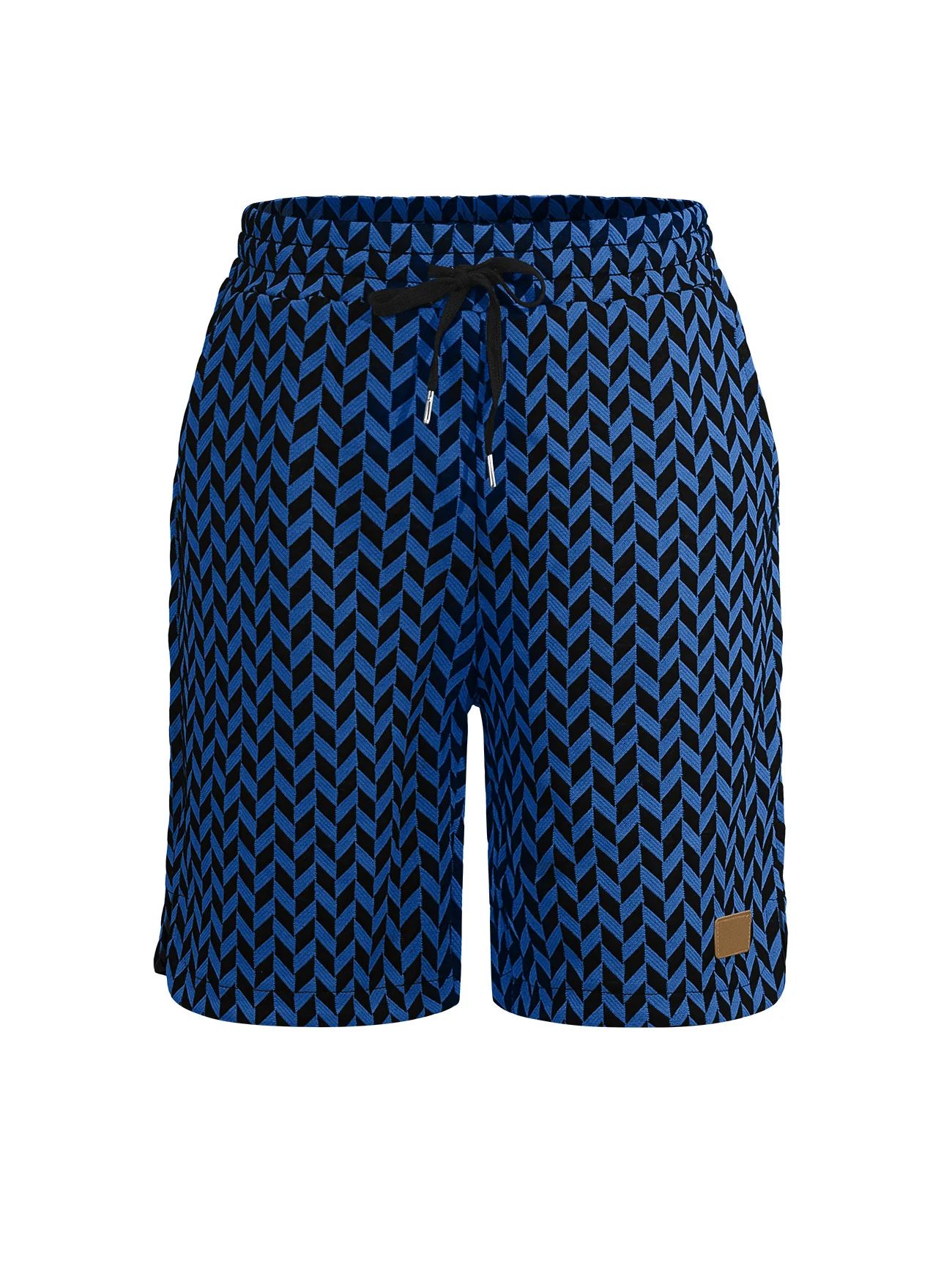 Herringbone Pattern Breathable Stretch Five Points Shorts - Image 2