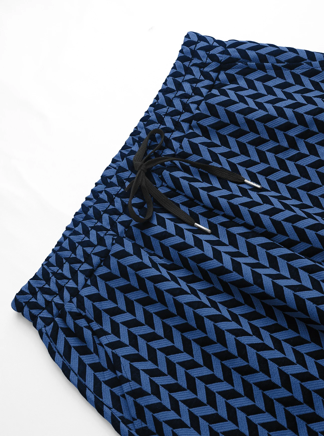 Herringbone Pattern Breathable Stretch Five Points Shorts - Image 3