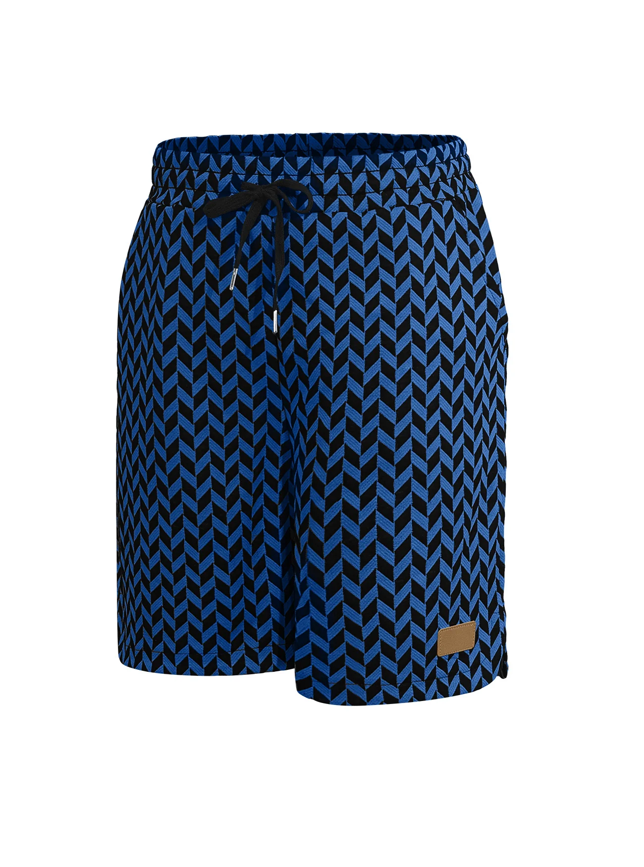 Herringbone Pattern Breathable Stretch Five Points Shorts - Image 7