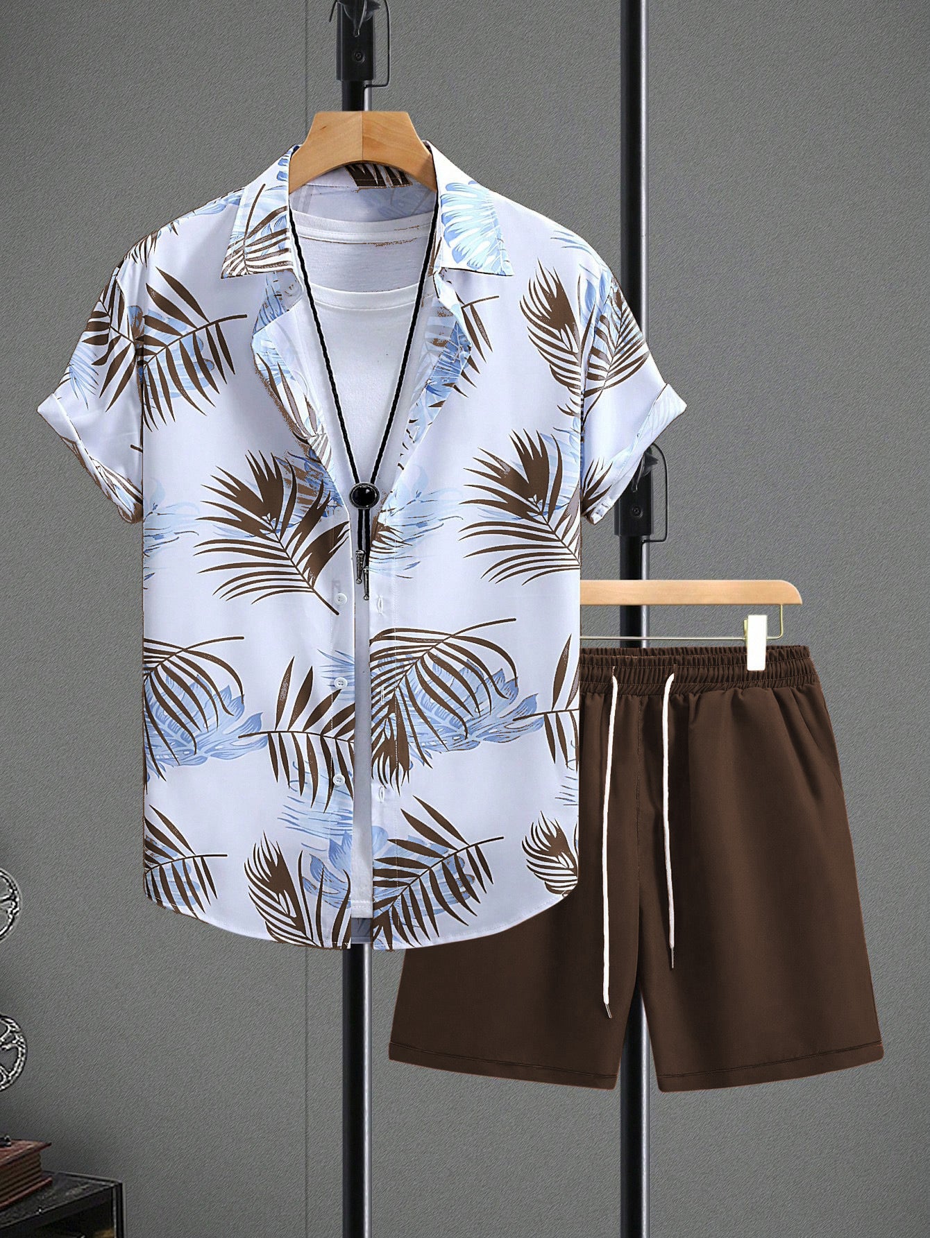 Plant Printed Hawaii Beach Set 2-piece Sets - Image 13