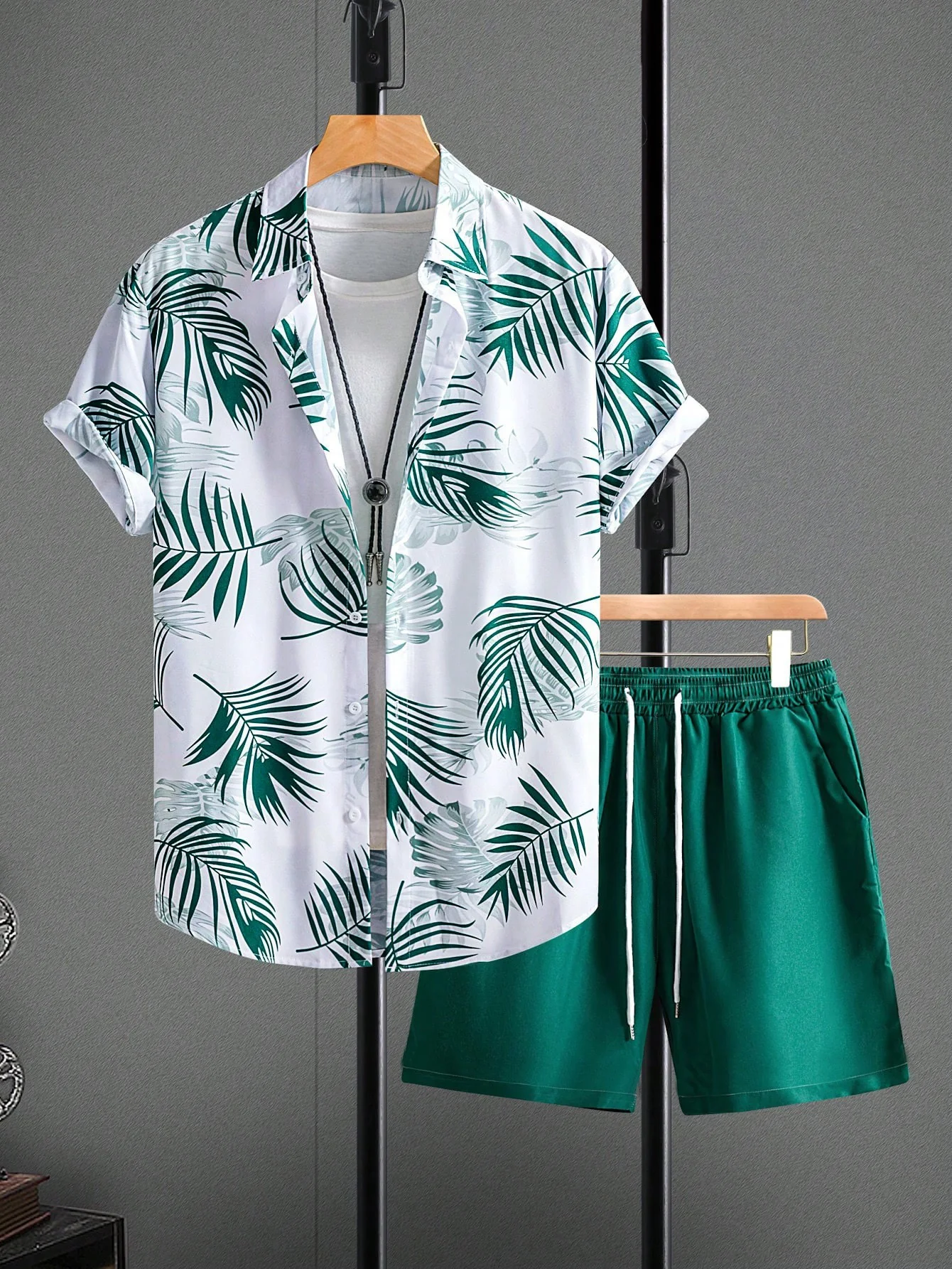 Plant Printed Hawaii Beach Set 2-piece Sets - Image 14