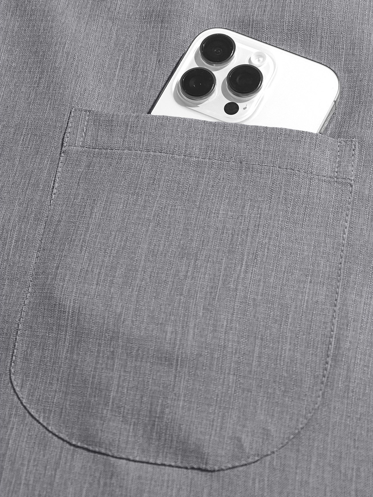 Cotton And Linen Color-blocked Shirts - Image 7