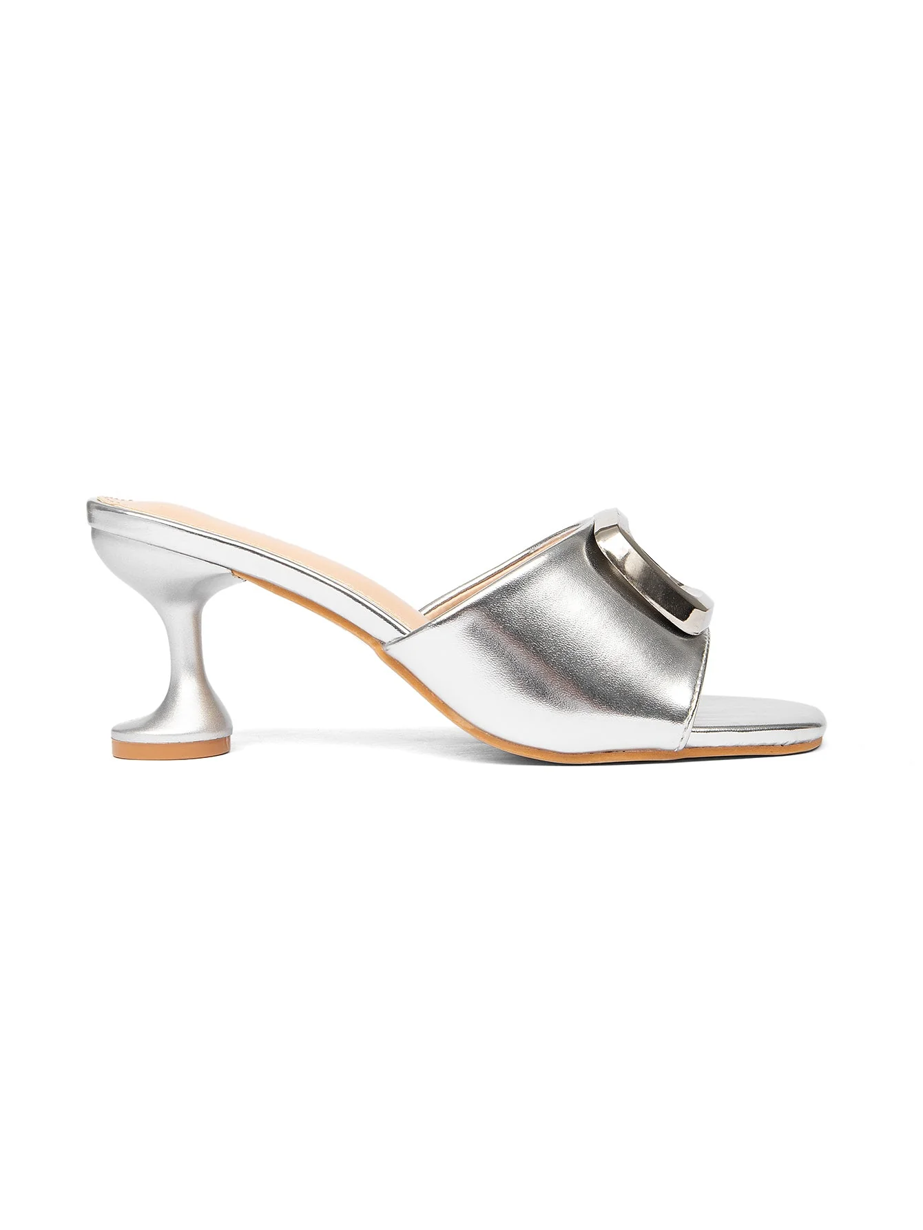 Women's High-heeled Sandals With Metal Buckles - Image 7
