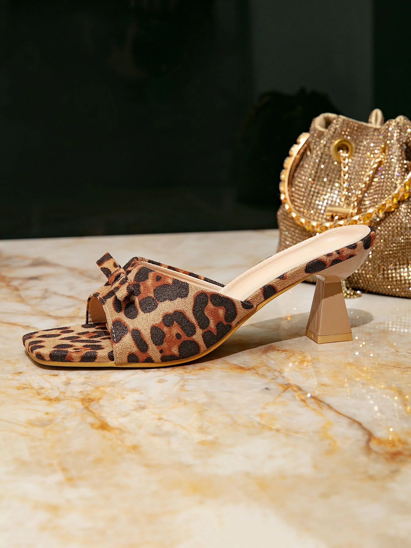 Leopard Print Women's High-heeled Sandals - Image 7
