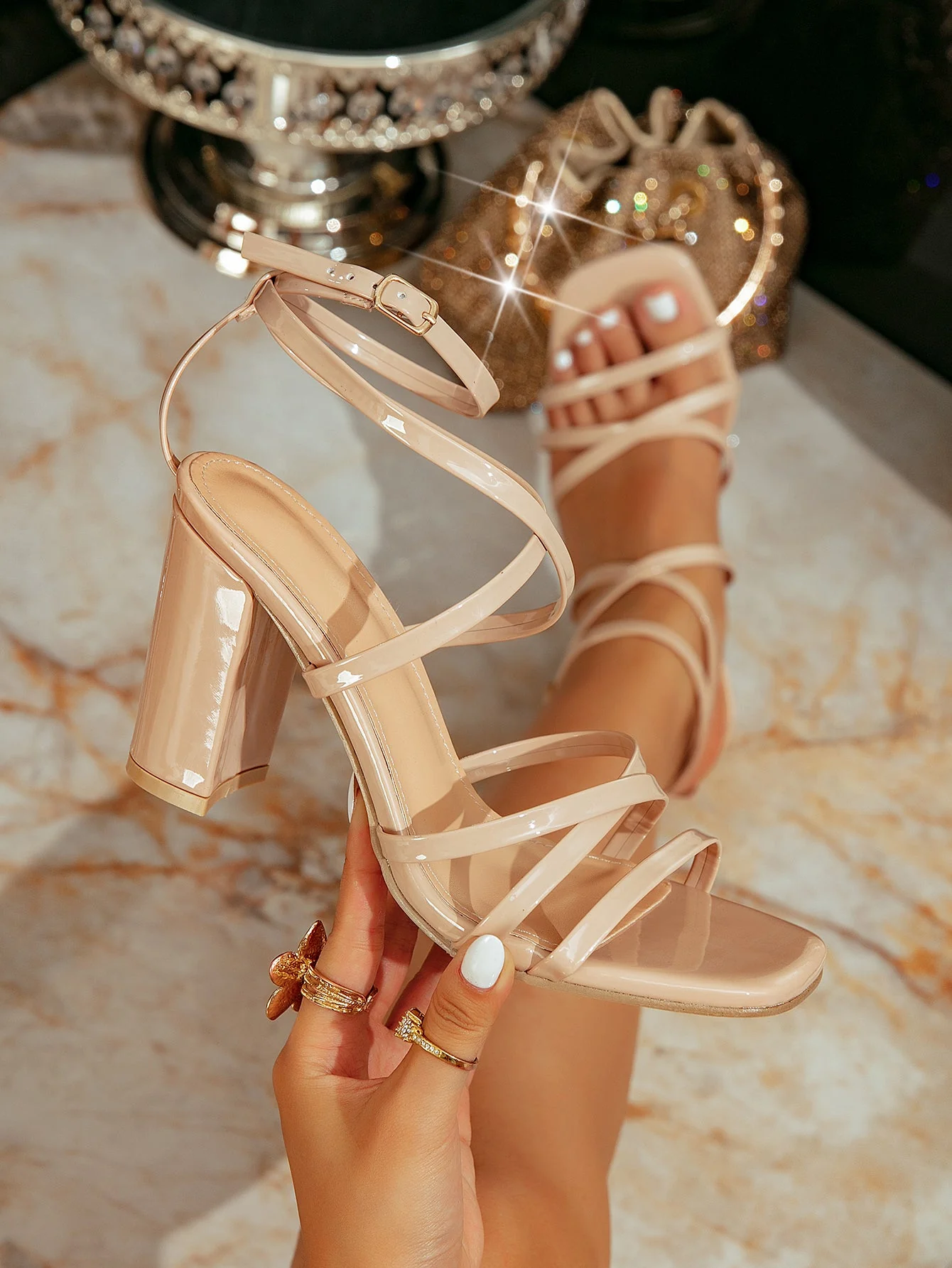 Strappy Women's High-heeled Sandals - Image 6