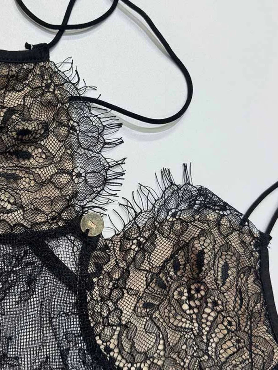 Deep V Perspective Lace Camisoles - Image 9