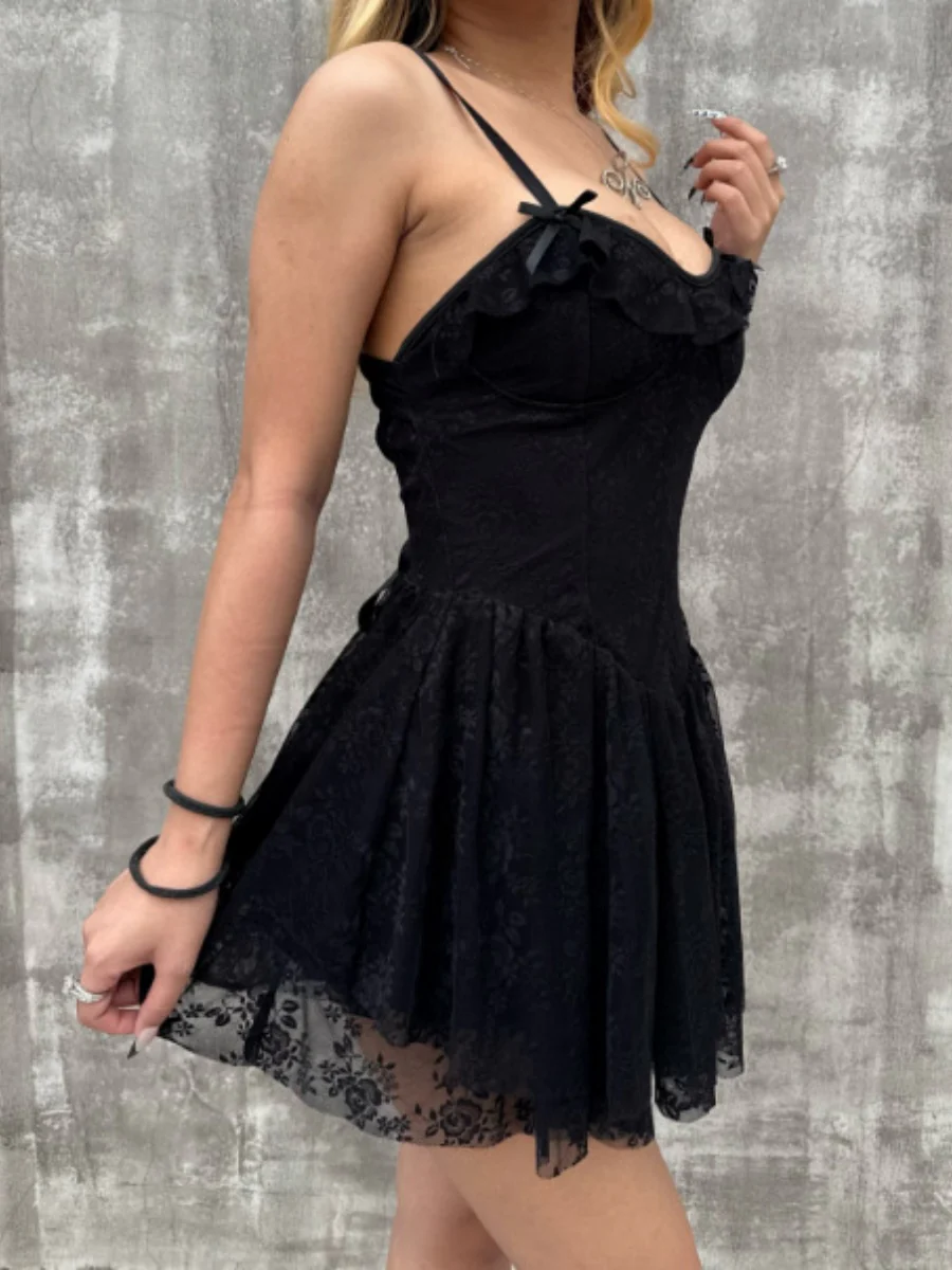 Lace Ruffle Sexy Mini&Short Dresses - Image 25