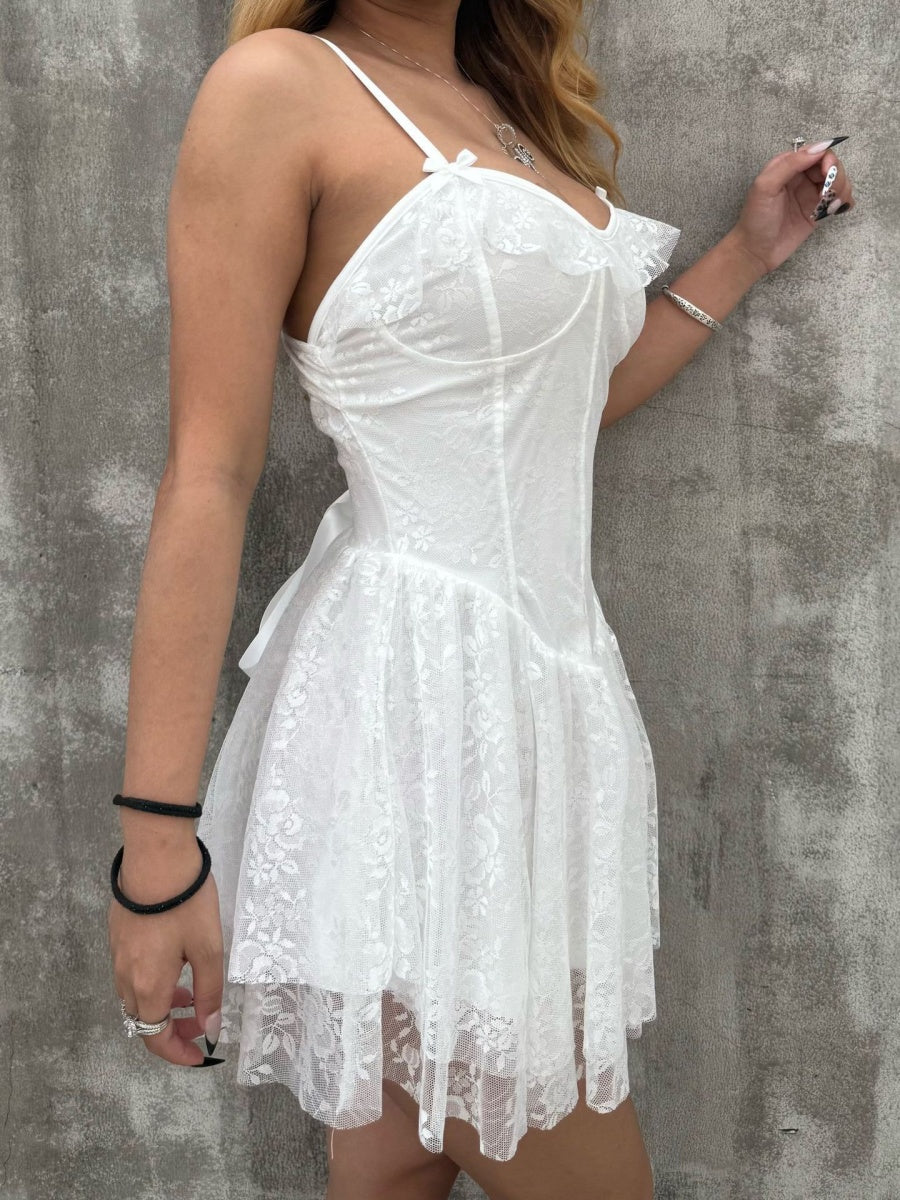 Lace Ruffle Sexy Mini&Short Dresses - Image 32