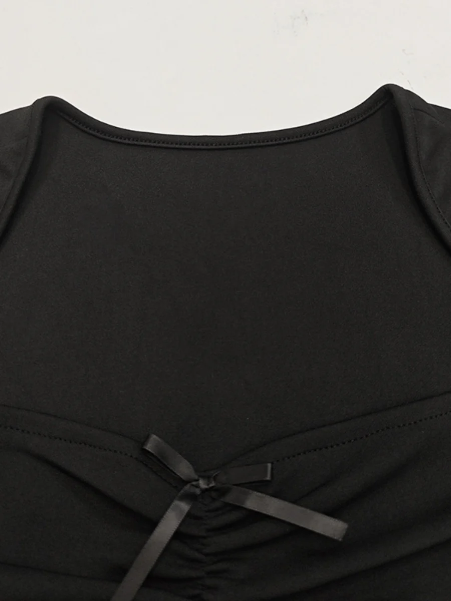 Square Collar A-pendulum Sexy Mini&Short Dresses - Image 18